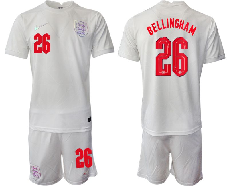 Men 2022 World Cup National Team England home white 26 Soccer Jersey